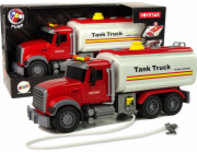 LeanToys Auto Nákladní Auto Cisterna Bílá Zvuková Světla