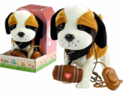 LeanToys Interaktivní bernardýn na vodítku + kotec LEAN Toys