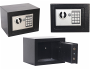 LeanToys Elektronický trezor s kódovou uzamykatelnou skříňkou, ocel, černá