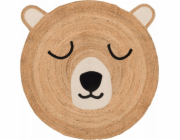 4Living Jutový koberec s medvědem, 120 cm