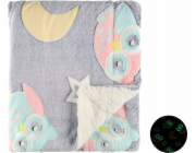 GLOW dětský přehoz svítící ve tmě, 125 x 150 cm