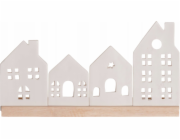 4Living Porcelánový svícen město, 30 x 8 x 16 cm