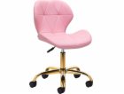 Activeshop Kosmetická stolička QS-06G zlato-růžová