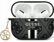 Guess Guess GUA2P4RPSK kryt na AirPods 1/2 černý/černý přívěsek s potiskem 4G