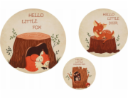 Kulaté obrázky se zvířátky do dětského pokoje, 3 ks.