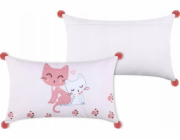 Beliani Dětský polštář ZOELINE s bambulkami, 30 x 50 cm