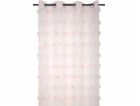 Spod Igły i Nitki Záclona POMPINOU pudrově růžová, bambul...