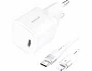 Canyon 230V 20W USB-C USB Type-C nabíječka + kabel pro Lightning PD3.0 / silikonový Power 20W