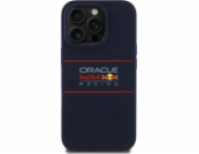 Red Bull Silikonový kryt RBHMP14L24SIHSRV pro iPhone 14 Pro 6.1, tmavě modrý, s horizontálním logem a MagSafe