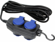 Orno Prodlužovací kabel do dílny s ochranou proti stříkající vodě IP44, 4 zásuvky (2+2) 2P+Z, IP44, gumový kabel, H05RR-F 3x1,5 mm2, délka 10 m