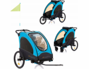 Guto Guto Přívěs, kočárek, běžecký vozík 3v1 hliníkový Deluxe Buggy PRO černo-modrý, EAN 5909876513148