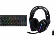 Logitech Klávesnice PRO X TKL Lightspeed GX hnědá (920-012136) + G733 Lightspeed černá (981-000864)