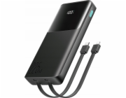 Joyroom Powerbanka JR-PBF19 22,5W 10000mAh + vestavěné kabely USB-C, Lightning černá