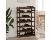 VidaXL stojan na víno na 42 lahví Hnědé masivní borovicové dřevo