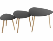 Atmosphera Sada 3 stolů Mileo S černá