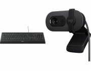 Klávesnice Logitech K280e (920-005217) + Brio 100 (960-001585)