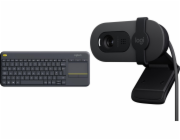 Klávesnice Logitech K400 Plus (920-007145) + Brio 100 (960-001585)