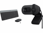 Klávesnice + myš Logitech MK470 Slim (920-009204) + Brio 100 (960-001585)