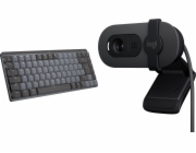 Logitech Mechanická mini klávesnice MX pro Mac (920-010837) + Brio 100 (960-001585)