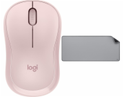 Logitech M240 Silent Mouse Pink (910-007121) + řada Studio – STŘED ŠEDÁ (956-000052)