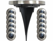SOLÁRNÍ LAMPA 8 LED SMD PRO ZAJEZD DO ZEMNÍ SADA 12 KS