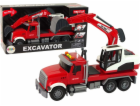 LeanToys Nákladní automobil s bagrem Traktor Bagr Zvukové...