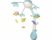 LeanToys Kolotoč do postýlky Projektor Dálkové ovládání Melodie Zvuky zvířat Modrá