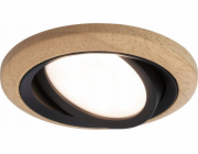 LANATI COIN LED vestavné světlo 6W 470lm 84mm 2700K IP20 230V dřevo / matná černá / hliník