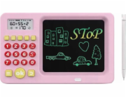 Xrec Kreslicí tablet LCD tabule 5,2'' Barevná kreslicí tabule + kalkulačka / růžová