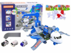 LeanToys Interaktivní letadlo k rozložení policejní 2v1