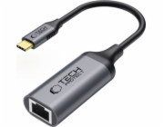 Tech-Protect Adaptér Ultraboost, typ C, Ethernet, RJ45, 1000 Mb/s, černý