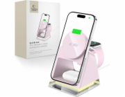 TECH-PROTECT QI15W-A43 3V1 MAGNETICKÁ MAGSAFE BEZDRÁTOVÁ NABÍJEČKA BABY RŮŽOVÁ