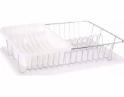 Odkapávač na nádobí se stojanem - bílý