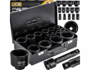 JCB Sada 3/4" hlubokých rázových nástrčných klíčů, 14 dílů. (6stranný) (17–65 mm)