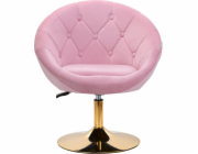 Activeshop 4Rico QS-BL12G otočné křeslo sametově růžové