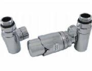 Instal-Projekt Sada ventilů Z8 s pravým chromovaným uzavíracím T-kusem pro PEX (DWZ)
