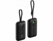 Veger Powerbanka 10000 mAh s vestavěnými kabely Type C / Lightning PD QC3.0 35W K1 (W1188) černá