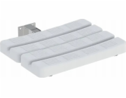 Koło LEHNEN FUNKTION Skládací sprchové sedátko bílé bez opěradla, leštěné