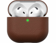 Class and Culture LLC Kožené pouzdro KeyBudz Artisan Series – ochranné kožené pouzdro pro AirPods 4. generace. (přírodní hnědá)