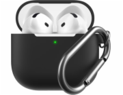 NoName Klíčenka KeyBudz Elevate - silikonové ochranné pouzdro pro AirPods 4. generace. (černý)