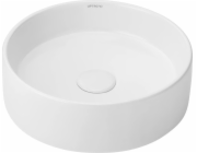 Keramické umyvadlo na desku kulaté, povlak UP-CLEAN, stěny UP-SLIM Kaya lesklá bílá