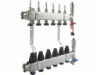 Ferro 11cestný nerezový rozdělovač INOX s průtokoměry, te...