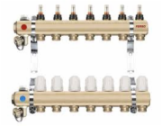 Ferro Průtokoměry s 2cestným termostatickým ventilem Manifold typu RZP1 (RZP02S)