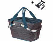 Basil ZADNÍ KOŠÍK FLAIR CARRY, MIK s montážním adaptérem, 22 l, vodotěsný, tmavě modrý (NOVINKA 2025)