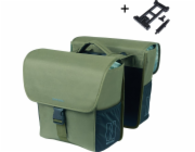 BASIL GO DOUBLE BAG brašny, MIK s montážním adaptérem, 32L, tmavě zelené (NOVINKA 2025)