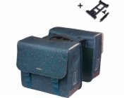 Basil DVOJITÁ KOLOVÁ TAŠKA FLAIR, MIK s montážním adaptérem, 35 l, vodotěsná, tmavě modrá (NOVINKA 2025)