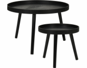 Odkládací stolek sada 2 ks borovice černá KO-KR8200300