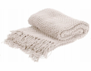 Bavlněný přehoz s třásněmi, 130 x 170 cm