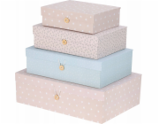 Home Styling Collection Sada kartonových úložných krabic různých velikostí, 4 kusy.