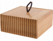 Bathroom Solutions Bambusový organizér do koupelny, 15 x 15 x 7 cm